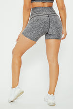 Actually I Can High Rise Shorts - Heather Grey